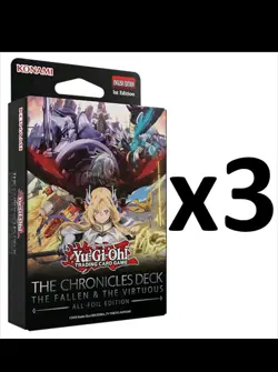 YUGIOH THE CHRONICLES DECK THE FALLEN & THE VIRTUOUS x3 English Ver Ships 10/24 - Image 1