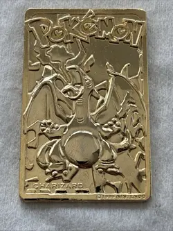 Pokemon Charizard 23k Gold Plated Trading Card 1999 Burger King Limited Edition - Image 1