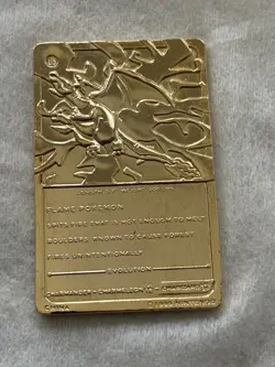 Pokemon Charizard 23k Gold Plated Trading Card 1999 Burger King Limited Edition - Image 2