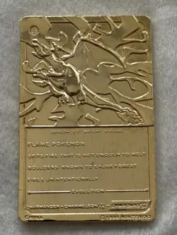 Pokemon Charizard 23k Gold Plated Trading Card 1999 Burger King Limited Edition - Image 4