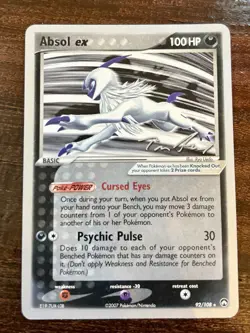 Tom Roos Absol EX 2007 World Championship Deck 92/108 Regular Card - Image 1