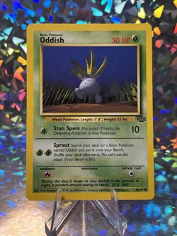 Oddish 58/64 Jungle Unlimited WOTC Pokemon Card LP - Image 1