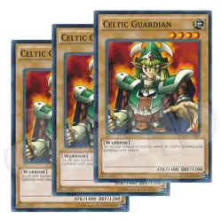 Yugioh - Celtic Guardian x 3 - NM - Free Holographic Card - Image 1