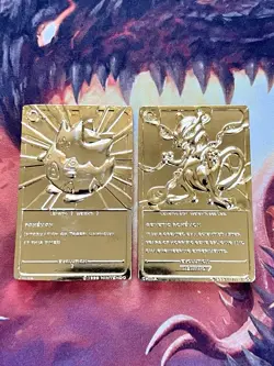 Pokemon 23K Gold Plated Cards 1999 Burger King Promotion Set Mewtwo Togepi - Image 2