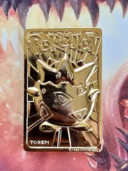 Pokemon 23K Gold Plated Cards 1999 Burger King Promotion Set Mewtwo Togepi - Image 3