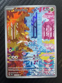 Pokemon Deerling TCG Full Art Holo Card 165/162 Temporal Forces - Image 1