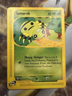 Vintage Rare 2002 Spinarak 111/147 e-Reader Series Aquapolis Pokemon Card - LP++ - Image 1