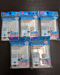 Lot5 Daiso Pokemon Card Sleeves Deck Protector Double Sleeve PCG R10 70pcs - Image 1