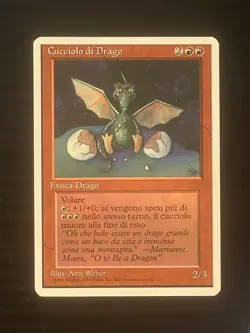 Magic MTG Italian Revised Dragon Whelp Artist Proof Near Mint Only 50 Exist - Image 1
