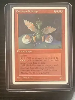 Magic MTG Italian Revised Dragon Whelp Artist Proof Near Mint Only 50 Exist - Image 3