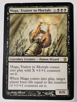 Maga, Traitor to Mortals MTG, Saviors of Kamigawa, Rare Legendary Creature, LP - Image 1
