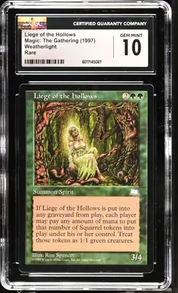 LIEGE OF THE HOLLOWS Weatherlight Rare Reserved List CGC 10 MTG [Nostalgium] - Image 1