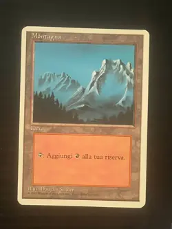 Magic MTG Italian Revised Moutain Artist Proof Near Mint - Only 50 Exist! - Image 1