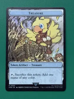 TREASURE Token MTG Final Fantasy Metal APAC Promo NM ENGLISH - Image 1