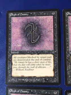 Glyph Of Doom X4 Legends Ex Condition See Front/back Pics - Image 5