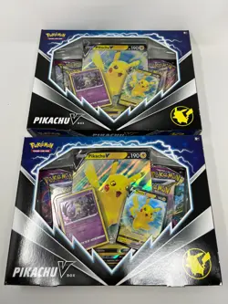 Pokemon TCG Pikachu V Box SEALED LOT OF 2 Fusion Strike Brilliant Stars Mimikyu - Image 1