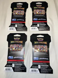 Pokemon TCG Mega Evolution Sleeved Sealed Booster Packs Lot Of 4 Packs 10 Cards - Image 2