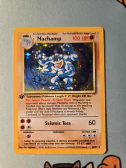[NM] Machamp Base Set 8/102 Holo 1st Edition Holo Rare Pokemon TCG - Image 1