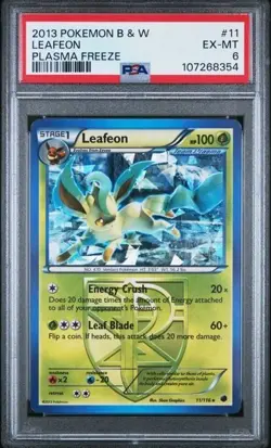 LEAFEON #11 PSA 8 • 2013 Pokemon B & W Plasma Freeze 8354 - Image 1