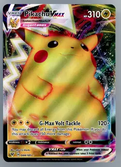 Pokemon TCG Pikachu VMAX Vivid Voltage 044/185 Regular Ultra Rare - Image 1