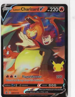 Pokemon TCG Lance's Charizard V SWSH133 Sword & Shield Black Star Promo NM - Image 1