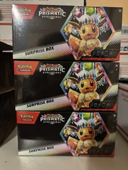 Prismatic Evolutions Suprise Box’s SEALED LOT OF 3 Pokemon TCG - Image 1