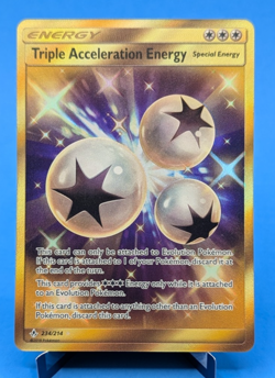 Triple Acceleration Energy 234/214 Pokemon TCG 2019 Secret Rare Full‑Art Holo NM - Image 1