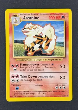 Arcanine 23/102 UK 4th Print Base Set 1999-2000 Pokemon TCG Regular UC WoTC 🔥 - Image 1