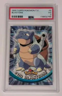 1999 Topps Pokemon Blastoise #9 PSA 3 LOW POP - Image 1