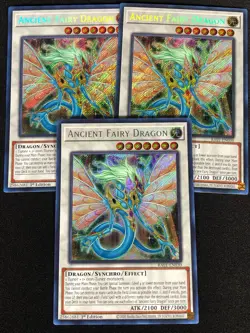 Yugioh Ancient Fairy Dragon RA01-EN030 1ST Secret x3 (NM) - Image 1
