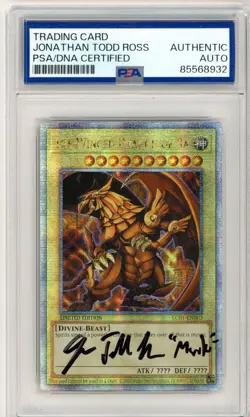 PSA Jonathan Todd Ross Signed The Winged Dragon of Ra LC01-EN003 Yu-Gi-Oh! TCG - Image 1