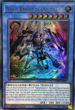White Knight of Dogmatika - LIOV-EN032 Ultra Rare 1st Edition YuGiOh TCG Card - Image 1