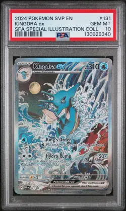 Pokemon TCG Kingdra EX SVP EN131 Special Illustration Promo Card PSA 10 - Image 1