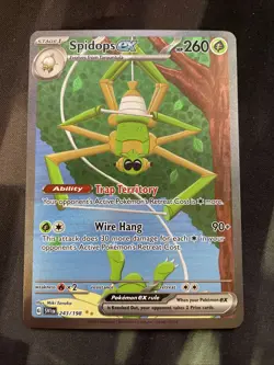 Spidops ex 243/198 SV01: Scarlet & Violet Base Set Holo Pokemon Card Grass Type - Image 1