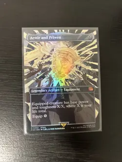 FOIL AETTIR AND PRIWEN (BORDERLESS) Final Fantasy FIN Magic MTG MINT CARD - Image 1