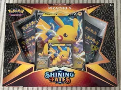POKEMON TCG TRADING CARD GAME SHINING FATES PIKACHU V BOX | FACTORY SEALED NEW - Image 1