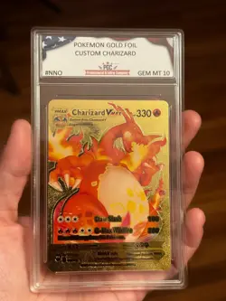 Charizard VMAX 020/189 Gold Metal Foil Fan Card Pokemon HP 330 - Image 1
