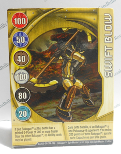 Bakugan Card - Swift Blow - Gold Gate Card - BA306 - 15/48d - 2008 - Image 1