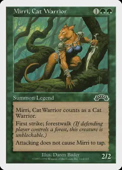 Mirri, Cat Warrior Anthologies PLD Green Special MAGIC MTG LP/EX - Image 1