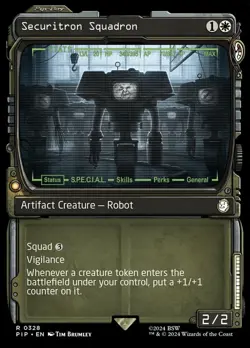 1 x Securitron Squadron - Foil - Showcase - Universes Beyond: Fallout - NM-Mint - Image 1