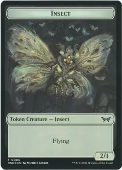 Insect (0005) / Manifest Double-Sided Token (Foil) - Duskmourn: House of Horror - Image 1