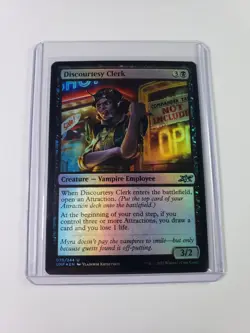 Magic The Gathering Discourtesy Clerk Unfinity Foil 070/244 - Image 1