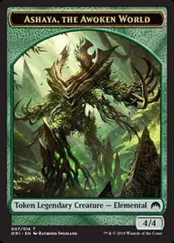 Ashaya, the Awoken World Token Light Play, English Magic the Gathering MTG Origi - Image 1