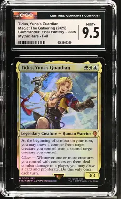TIDUS, YUNA'S GUARDIAN Final Fantasy Foil Mythic CGC 9.5 MTG - Image 1