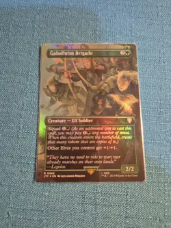 MTG LOTR Galadhrim Brigade 💥FOIL COMMANDER EXTENDED ART💥 #502 Lord Rings Magic - Image 1