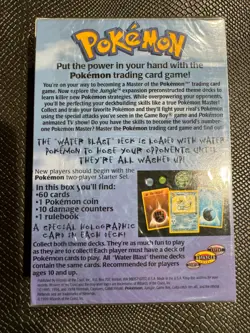 1999 Pokemon TCG Water Blast Jungle Factory Sealed Theme Deck - Image 2