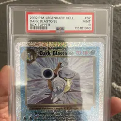 2002 POKEMON LEGEND COLL BOX TOPPER #S2 DARK BLASTOISE PSA 9 - Image 3
