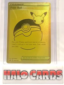 PACK FRESH 2021 Pokemon Celebrations Poke Ball GOLD SWSH146 Black Star Promo M - Image 1