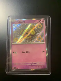 Pokemon TCG Fidough SVP069 Paldean Fates Black Star Promo Shiny Holo 2024 NM - Image 1