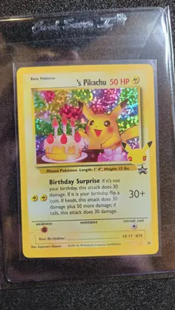 Pokemon Holo Birthday Pikachu Celebrations Collection #24 - Image 1
